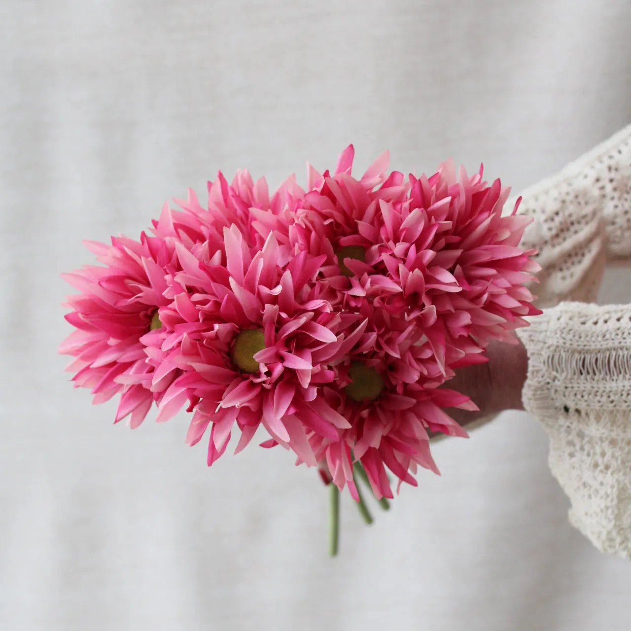 Faux Pink Spider Gerbera