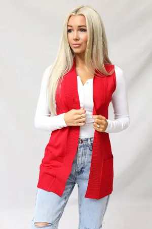 Gentry Open Front Sleeveless Cardigan