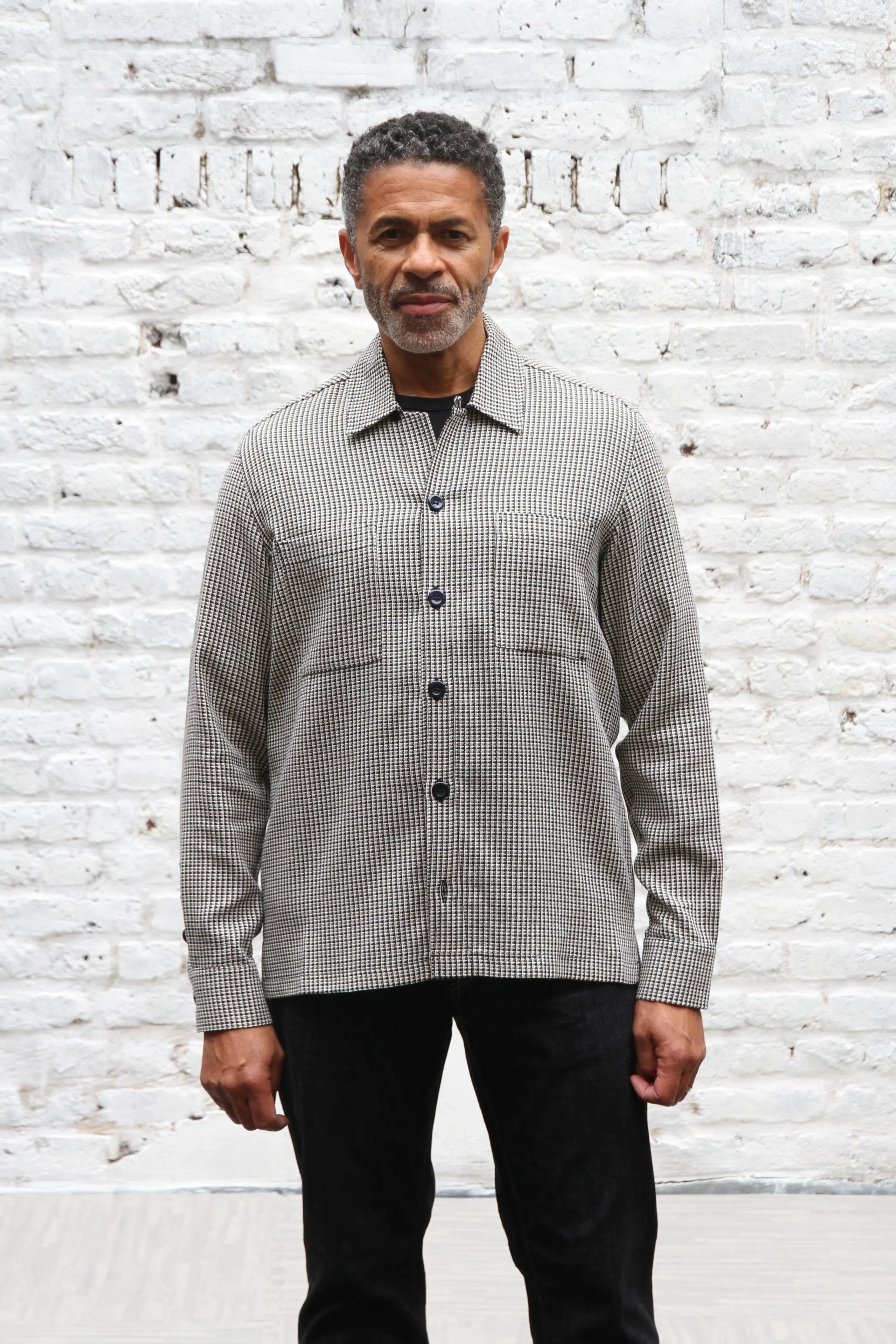 Gravel Long Sleeve Shirt - Limetta Blue Coffee