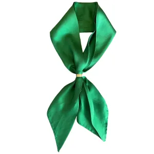 Green silk scarf