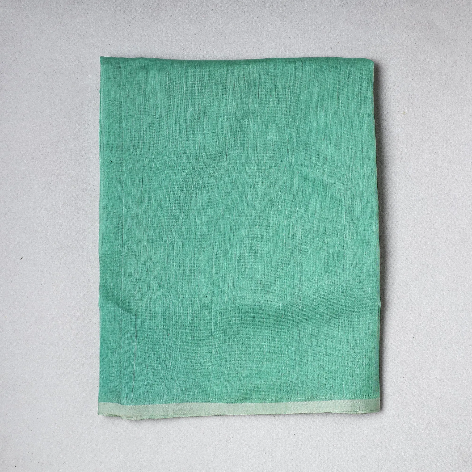 Green - Traditional Chanderi Silk Handloom Precut Fabric (2.3 meter)