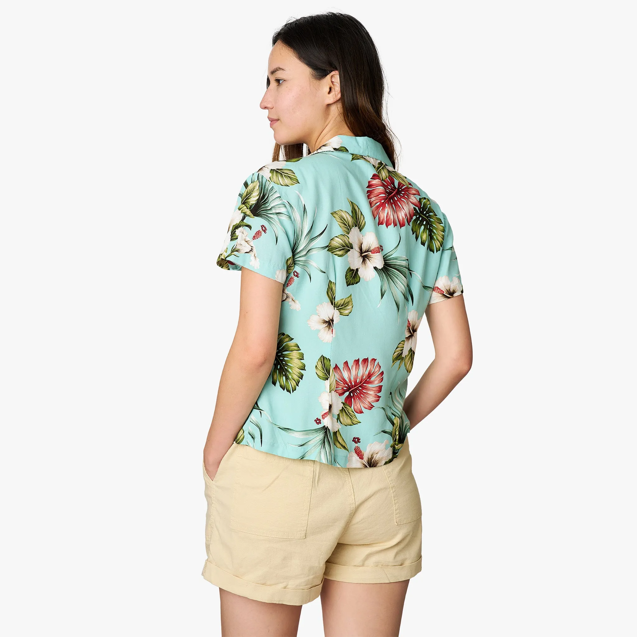 Hawaiian Floral Camp Blouse