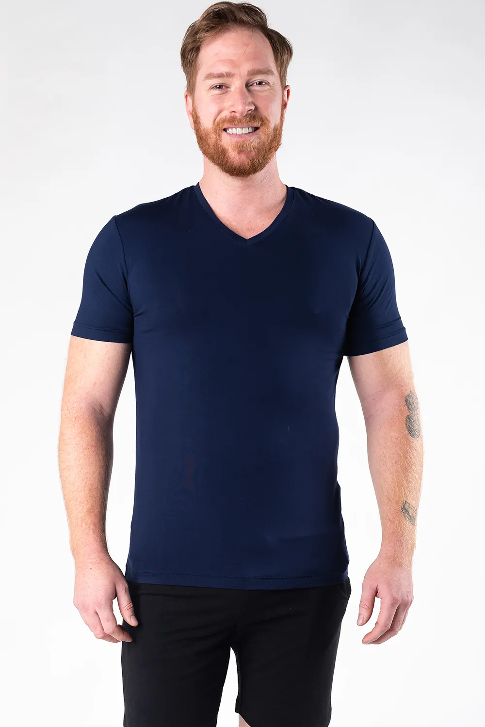 Huron V-Neck Bamboo Tee - Ink