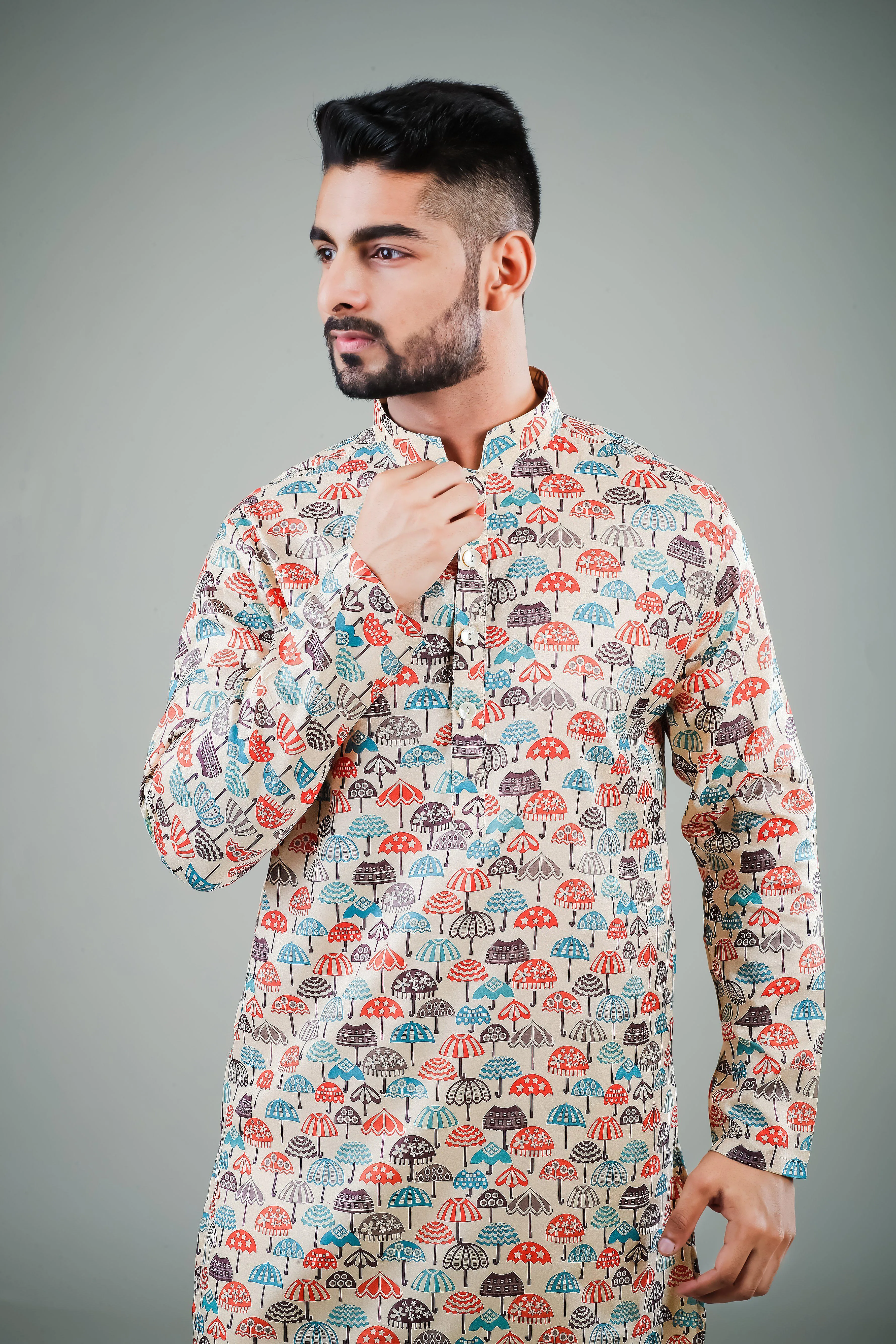 Its Raining! - Silk Kurta