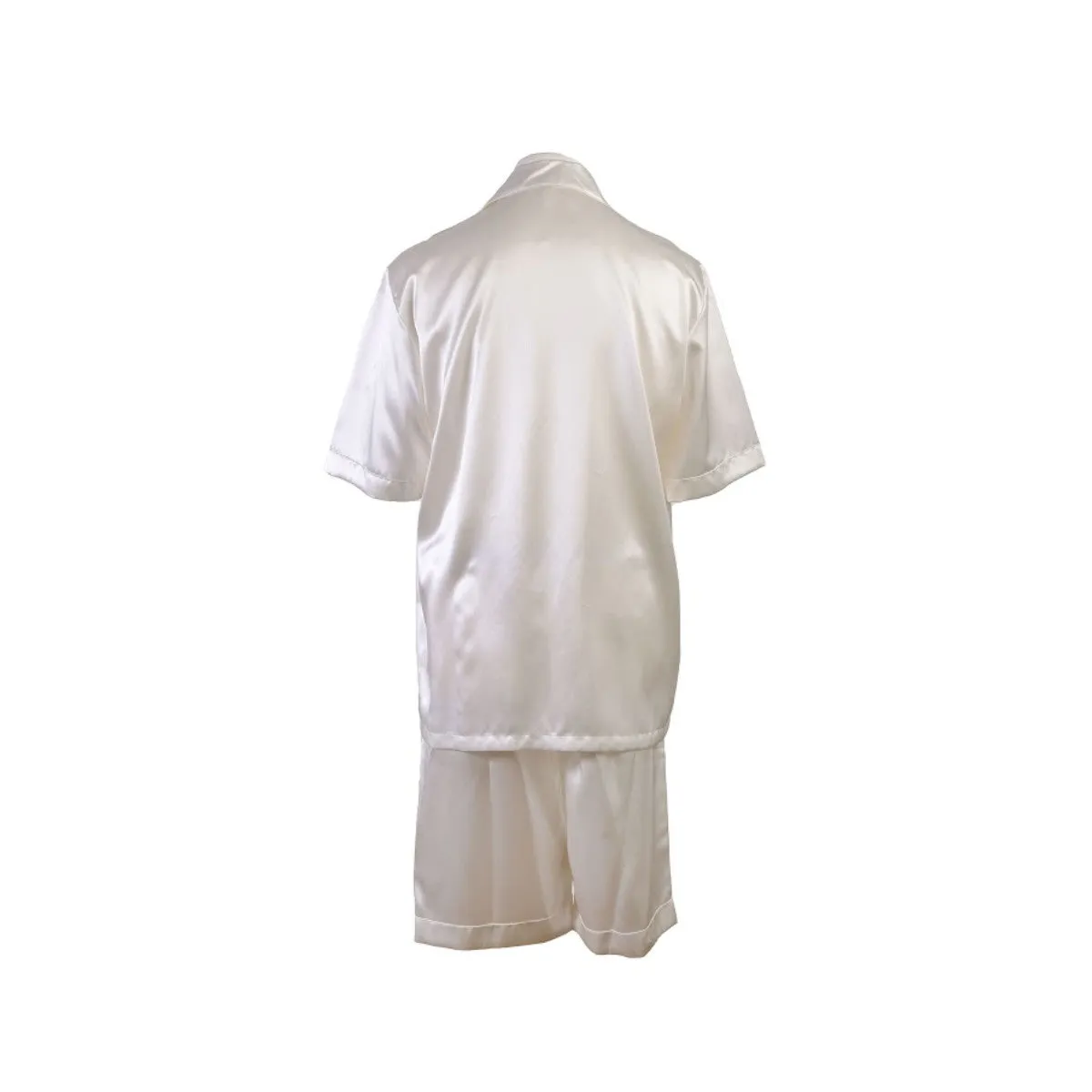 Ivory Pure Mulberry Silk Men's Short Pyjama Set