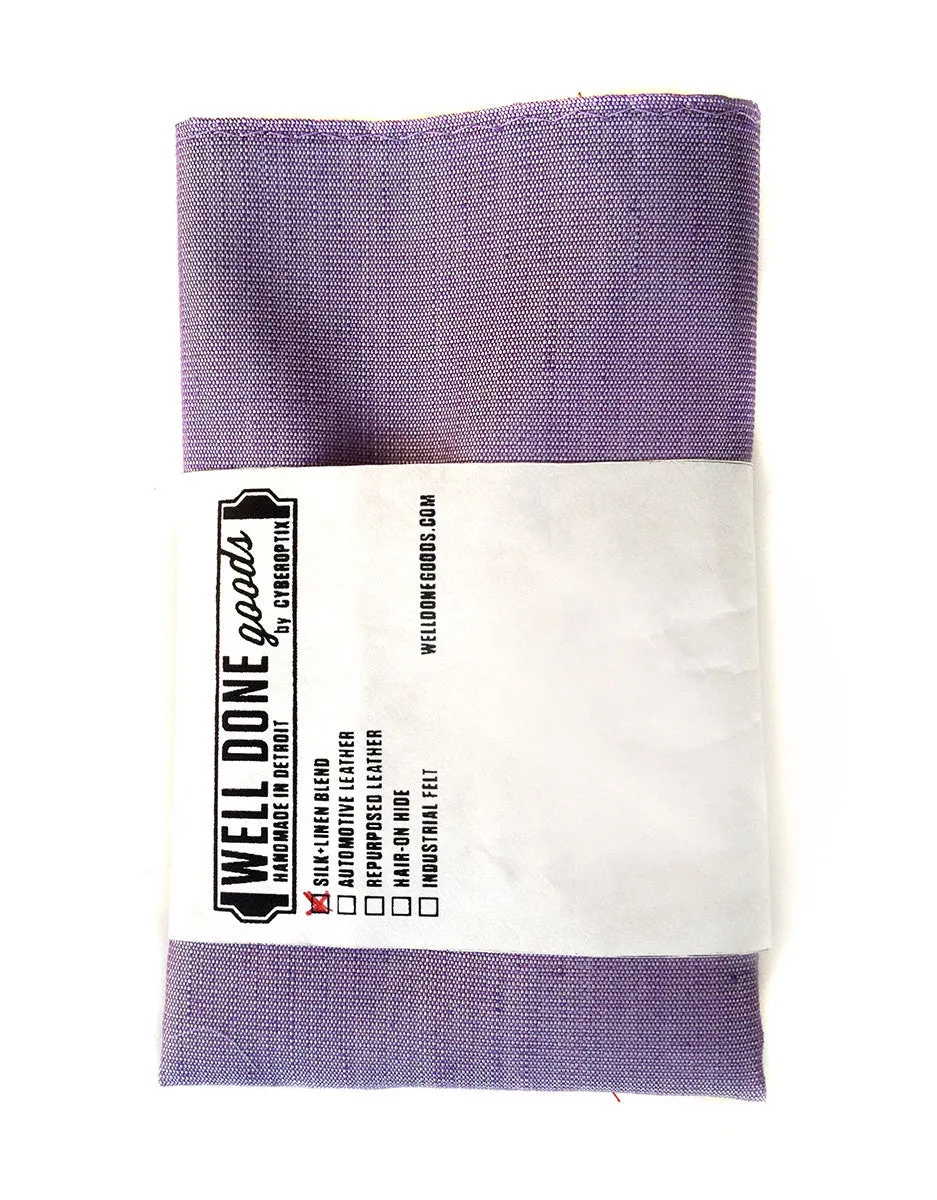 Lavender Linen Pocket Square. Solid Color, Purple Gang