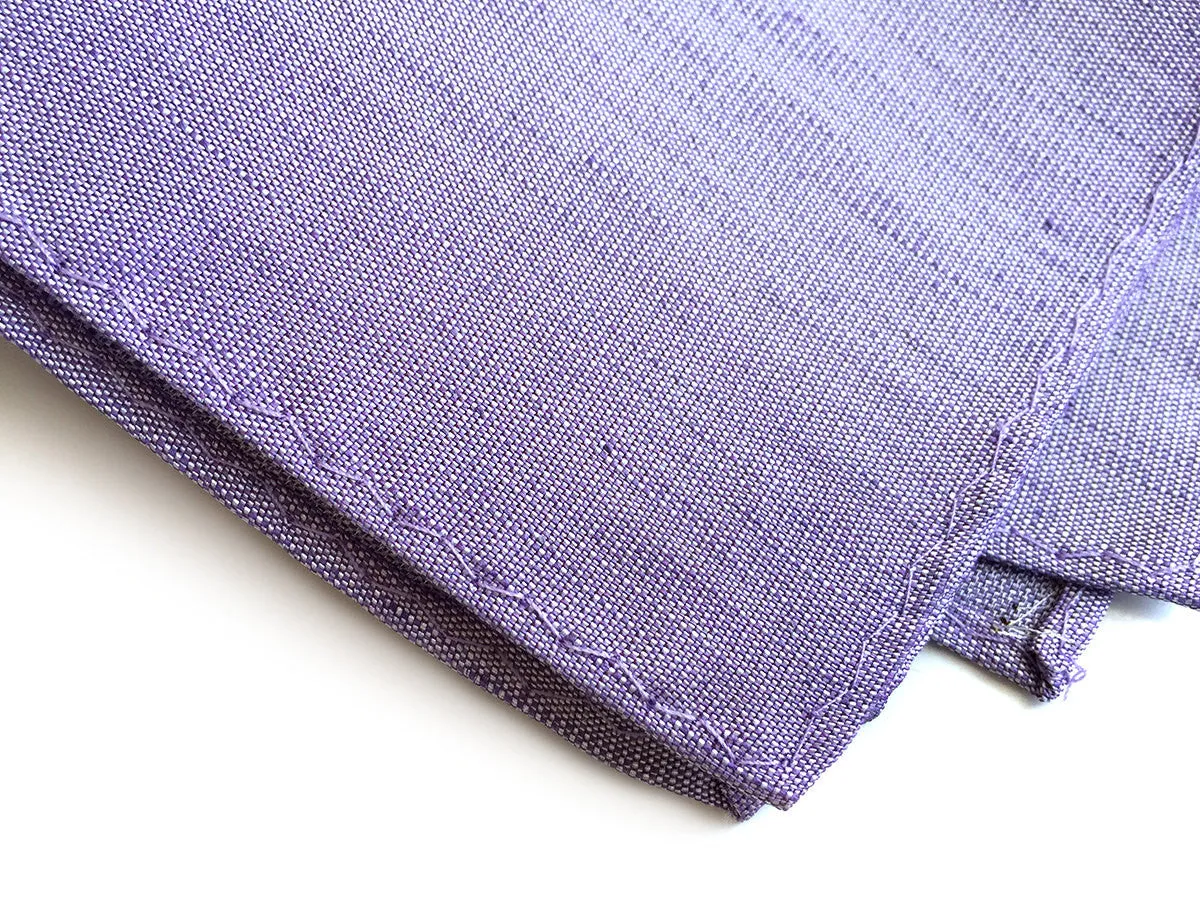 Lavender Linen Pocket Square. Solid Color, Purple Gang