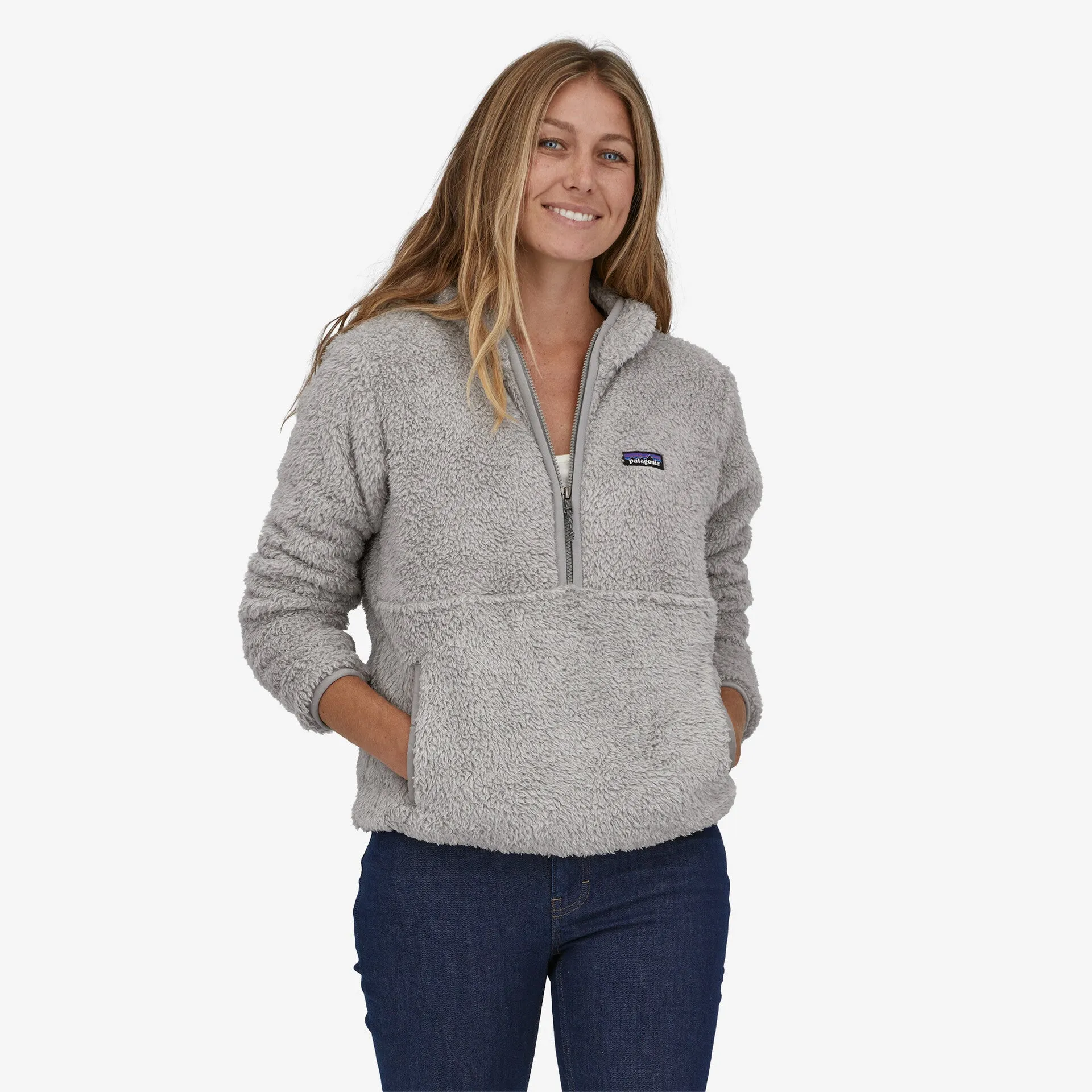 Los Gatos Patagonia Women's Fleece Pullover Hoodie, Gray