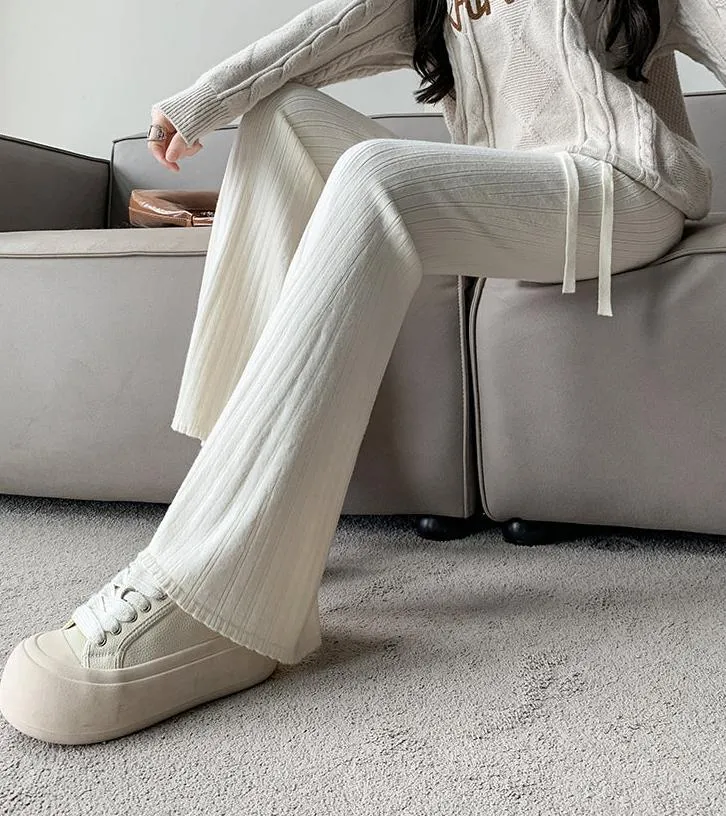 Miral Ribbed Knit Flare Pants