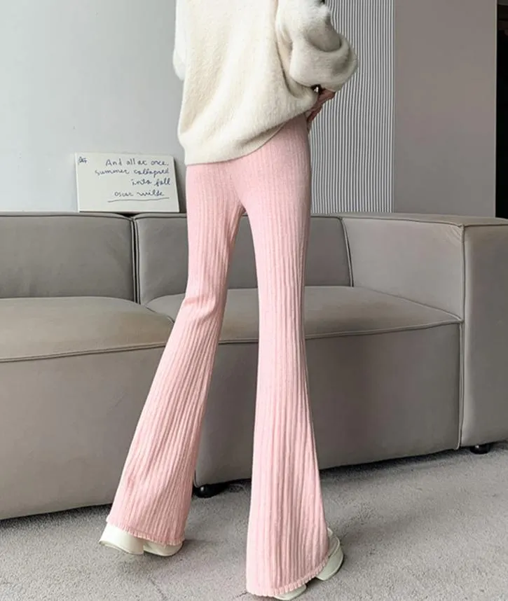 Miral Ribbed Knit Flare Pants