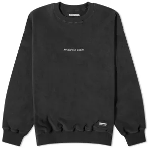 Neighborhood Fleece Crew Sweater, black