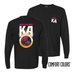 New! Kappa Alpha Comfort Colors Retro Worldwide Long Sleeve Tee