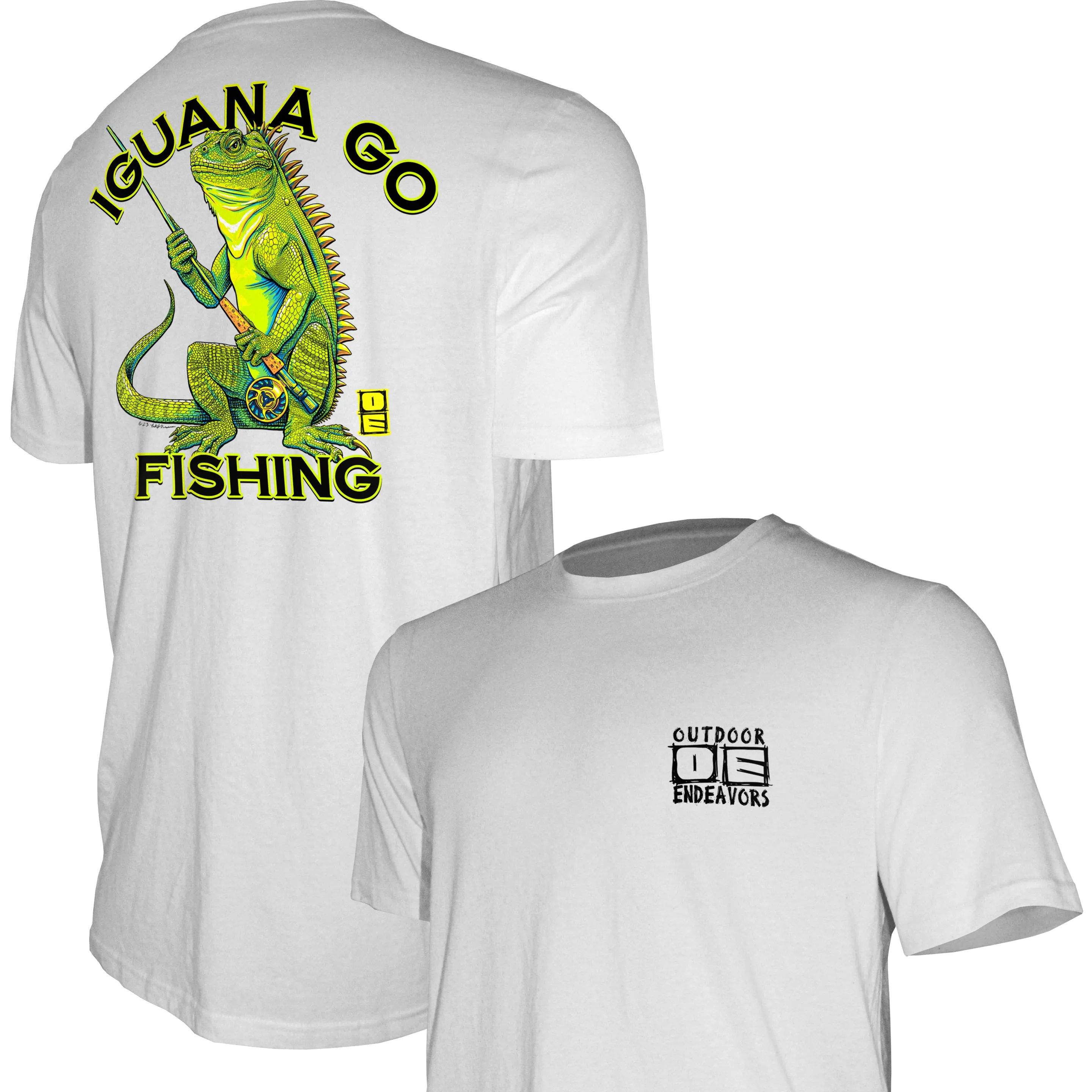 Outdoor Endeavors Attitude- American Made Graphic Tee - Iguana Go Fishing