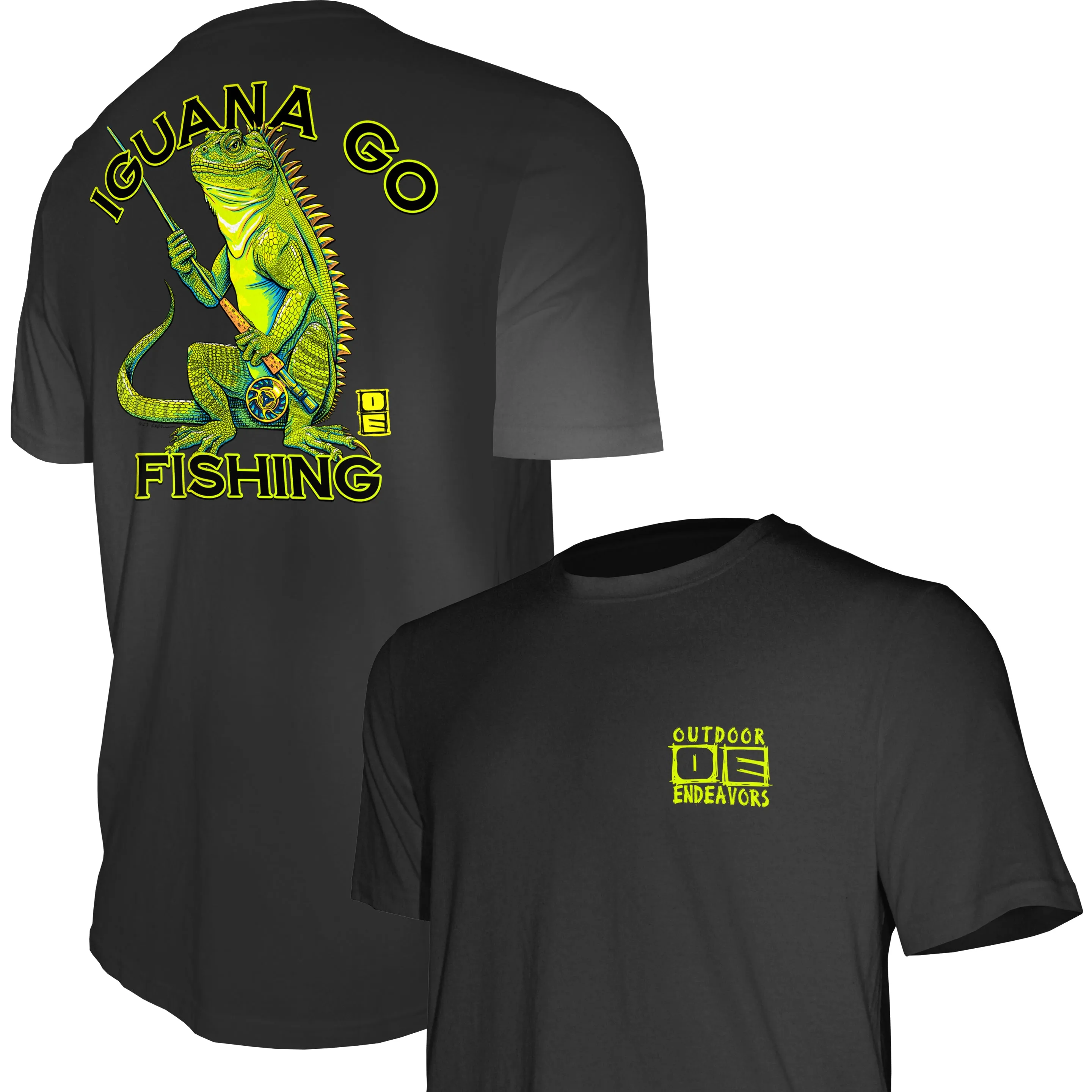 Outdoor Endeavors Attitude- American Made Graphic Tee - Iguana Go Fishing