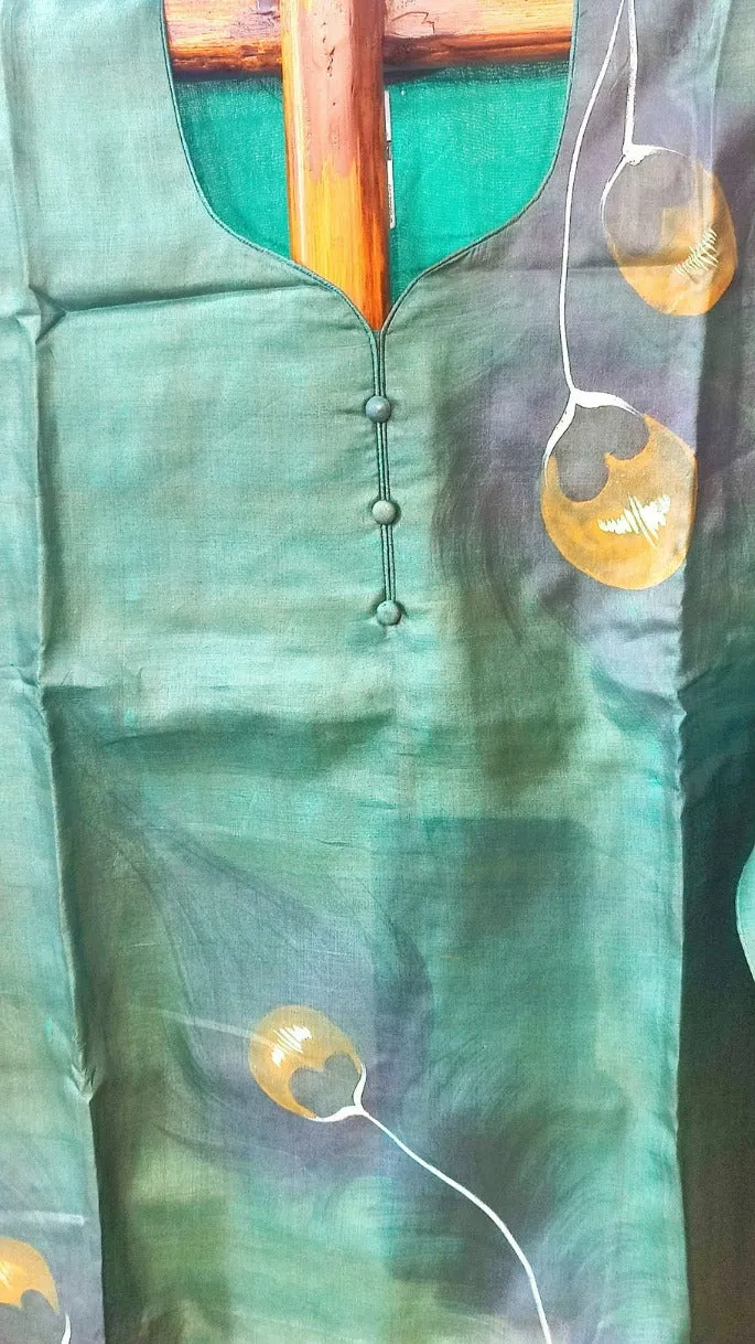 PEACOCK PURE TUSSAR SILK KURTA