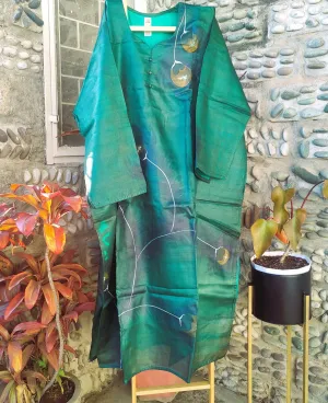 PEACOCK PURE TUSSAR SILK KURTA