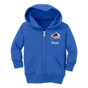 Personalized Colorado Avalanche Toddler Full-Zip Hooded Sweatshirt