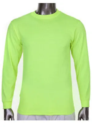 Pro Club Comfort Long Sleeve Safety Green T Shirt