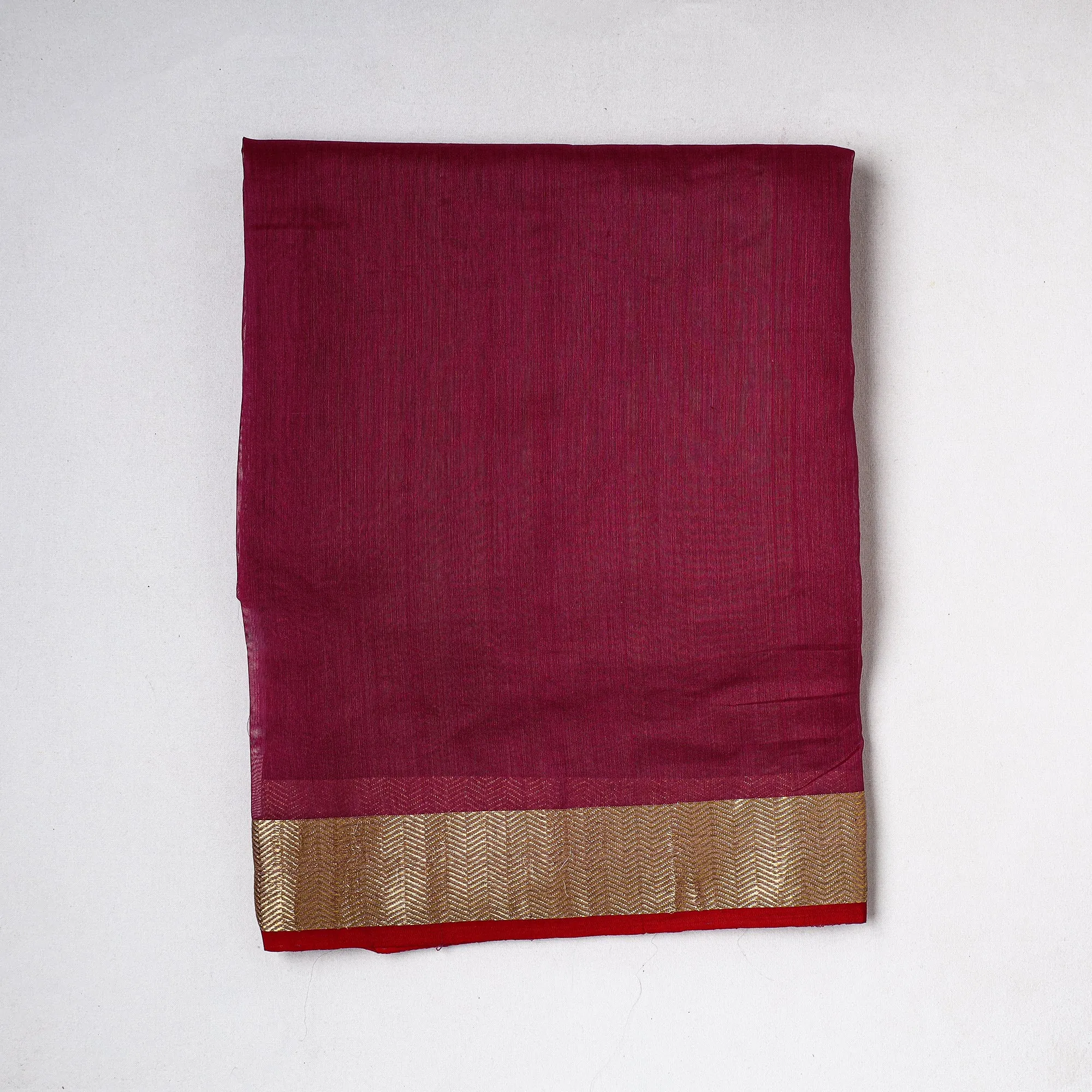 Purple - Traditional Chanderi Silk Handloom Precut Fabric (1.55 meter)