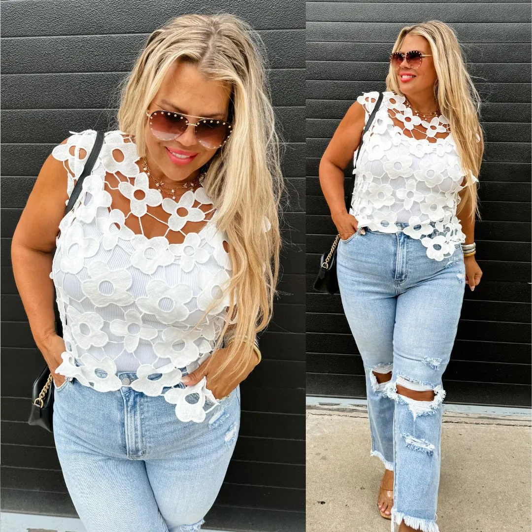 Scarlett Crochet Flower Top Pre-Order