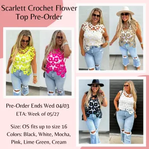 Scarlett Crochet Flower Top Pre-Order