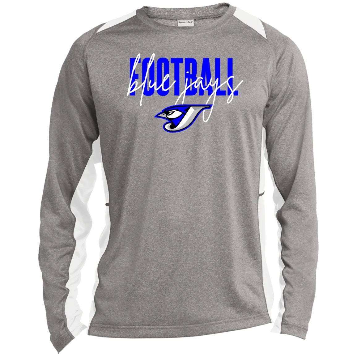 Script Football ST361LS Long Sleeve Heather Colorblock Performance Tee