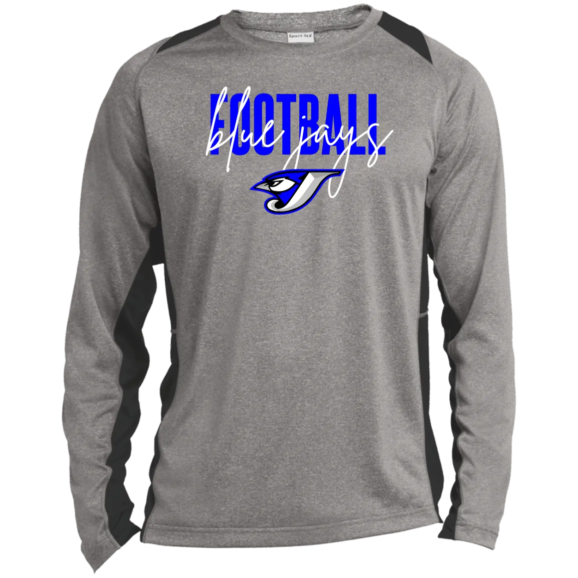 Script Football ST361LS Long Sleeve Heather Colorblock Performance Tee