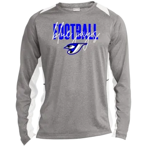 Script Football ST361LS Long Sleeve Heather Colorblock Performance Tee