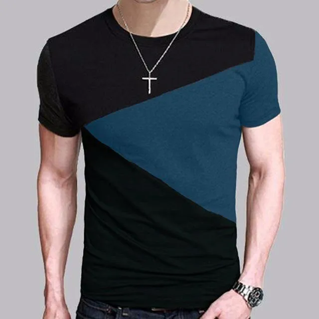 Slim Fit Crew Neck T-shirt Men Short Sleeve Shirt Casual tshirt Tee Tops Short