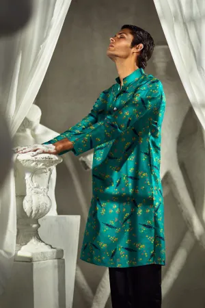 The Green Sail  - Silk Kurta