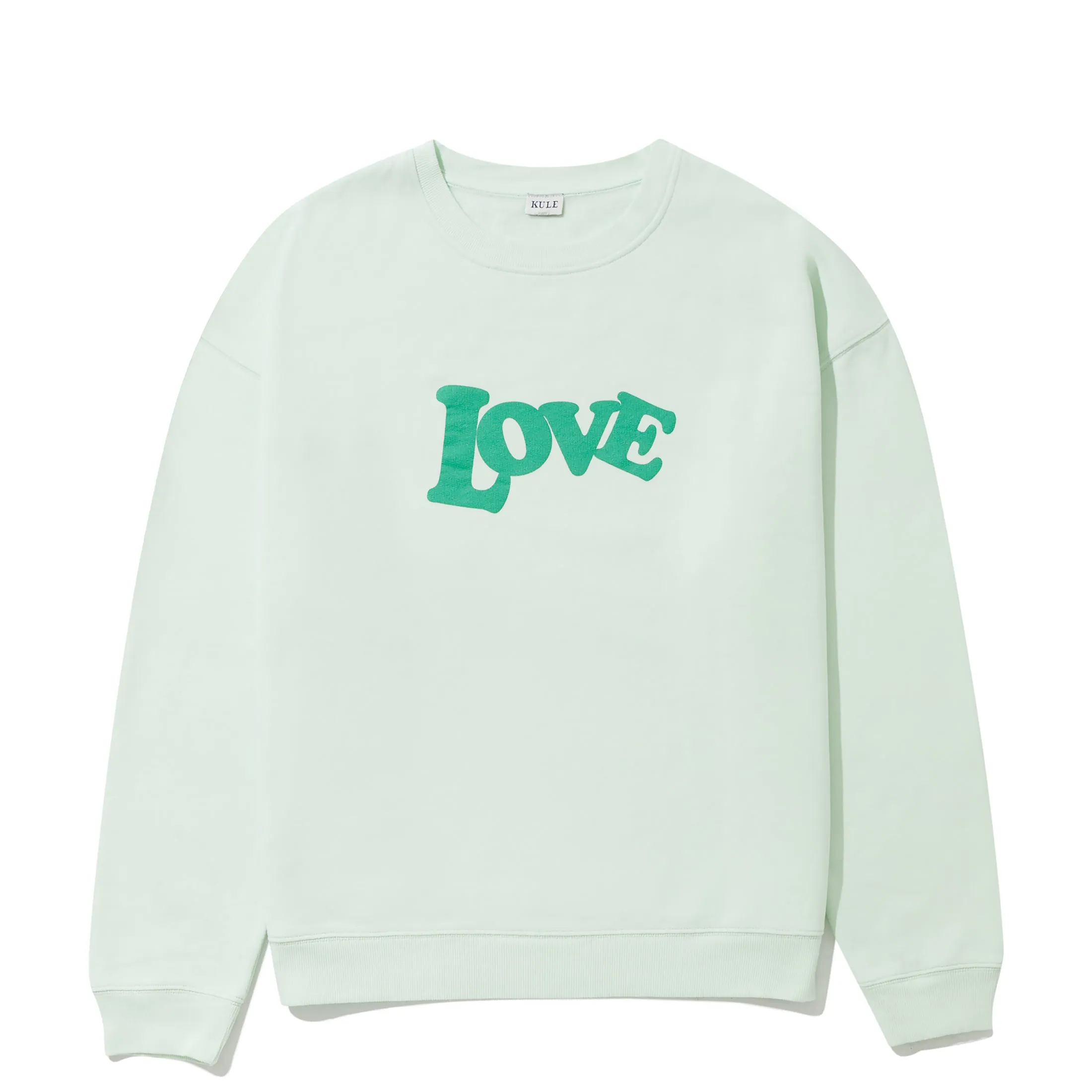 The Oversized 70's LOVE Sweatshirt - Mint