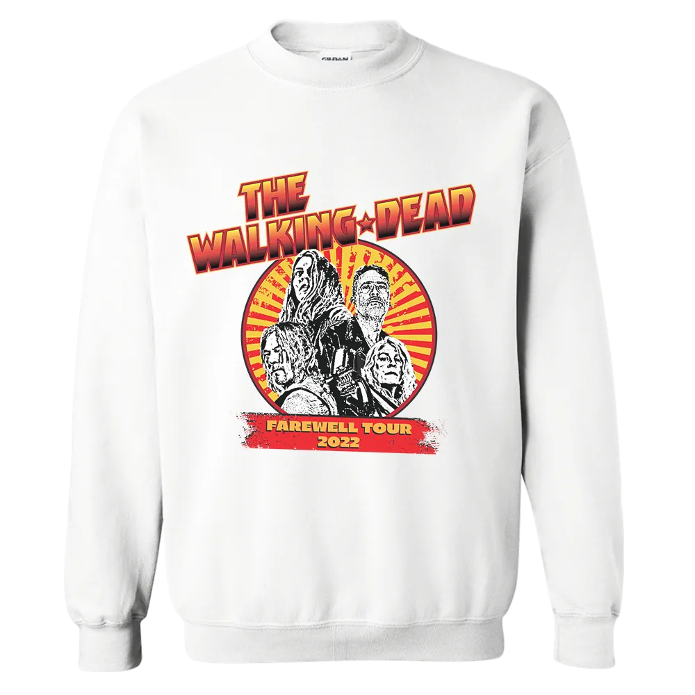 The Walking Dead Farewell Tour Band Fleece Crewneck Sweatshirt