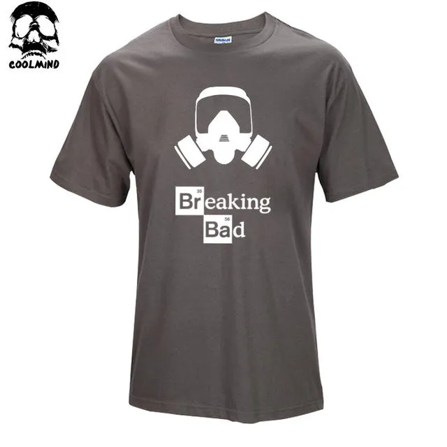 top quality COTTON short sleeve print casual men heisenberg breaking bad print T shirt T01