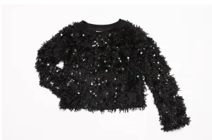 Tween Sweaters | Textured Black Sweater | MIA New York