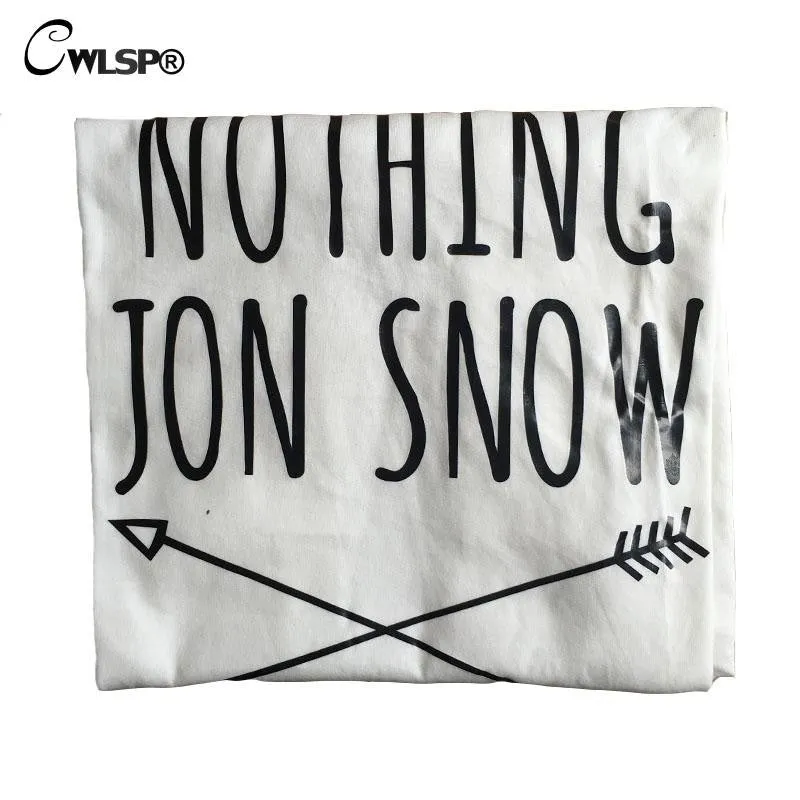 Women T-shirt You Know Nothing Jon Snow Printed Letter T shirt 2016 Summer Games Of Thrones Women T Shirt Camisetas Mujer QA927