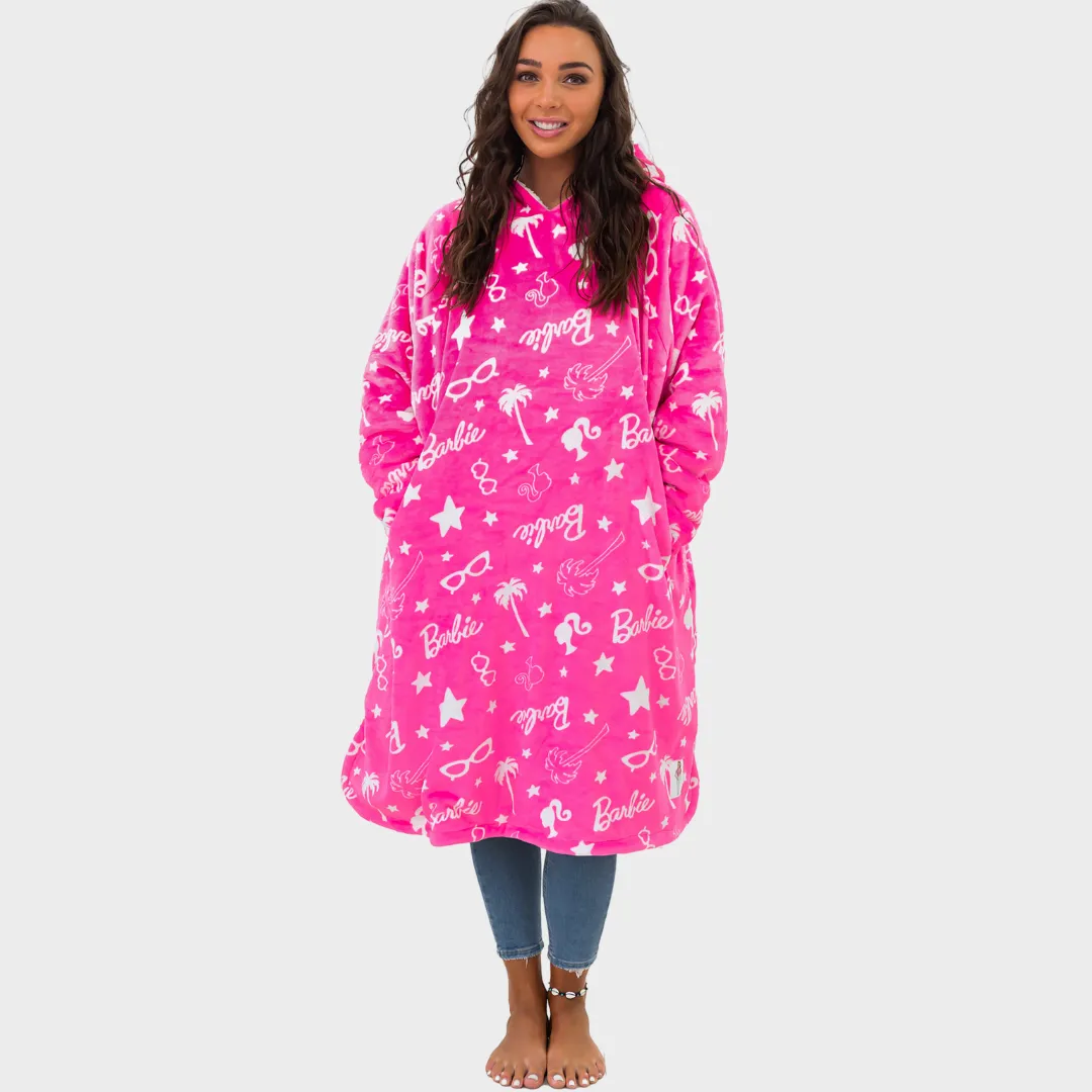 Womens Barbie Fleece Hoodie Blanket