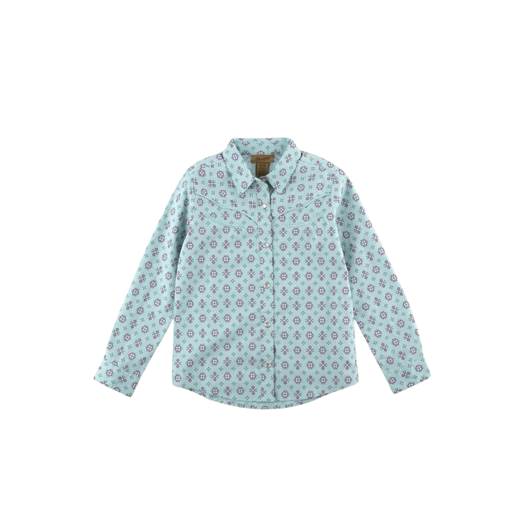 Wrangler Kid's Girl's Ringside Sherbert Top Light Blue Shirt