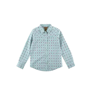 Wrangler Kid's Girl's Ringside Sherbert Top Light Blue Shirt