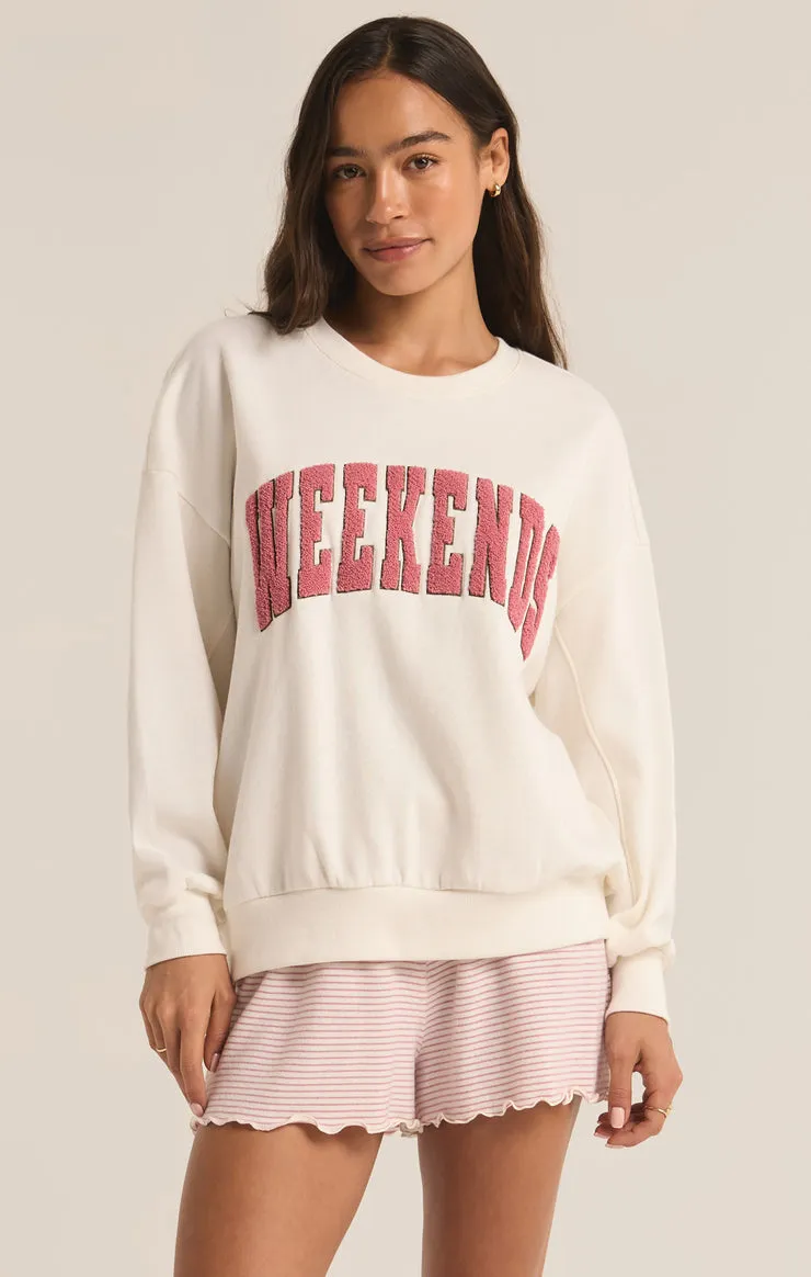 Z-Supply OVERSIZED WEEKENDS SWEATSHIRT - Bone