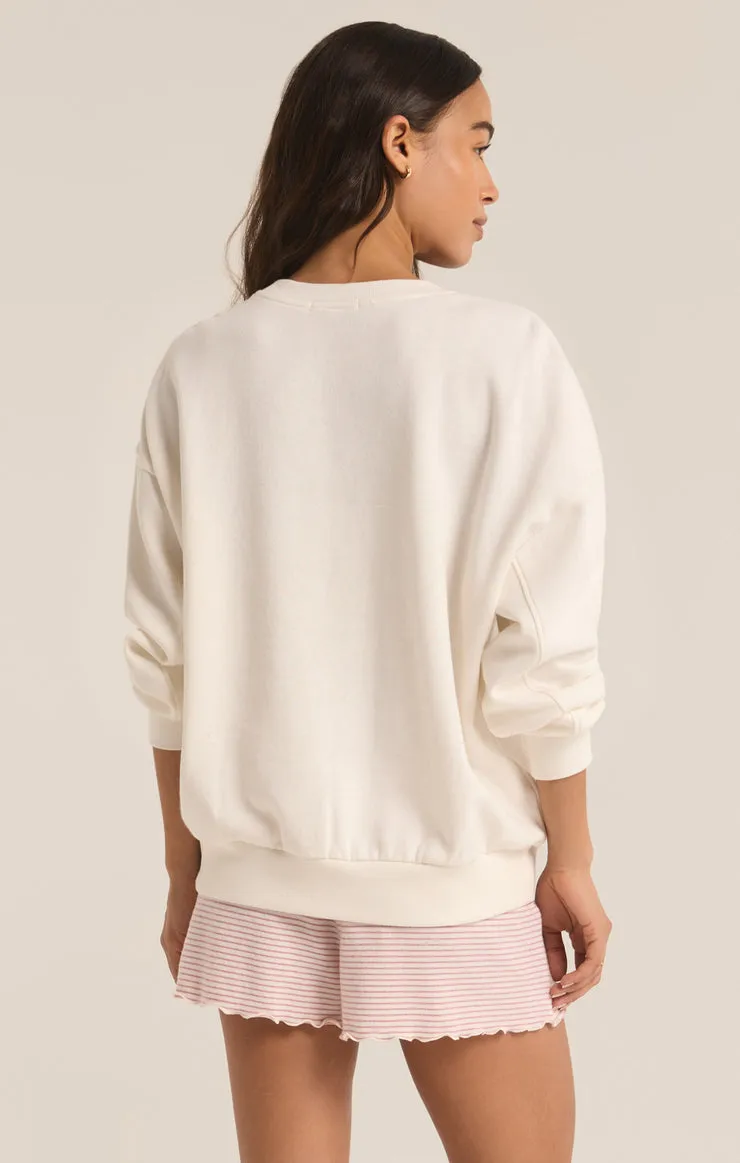 Z-Supply OVERSIZED WEEKENDS SWEATSHIRT - Bone