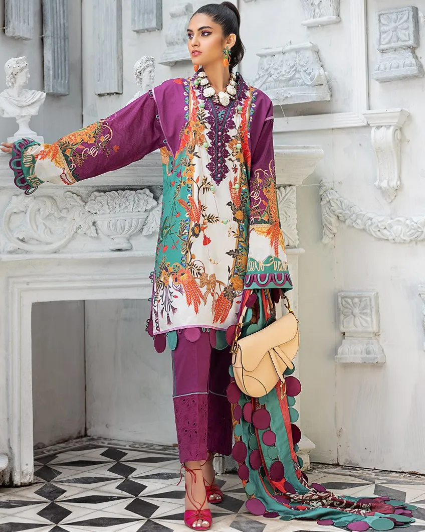 Zaha by Khadijah Shah – Spring/Summer Lawn Collection 2020 – AZALEA (ZL-02)